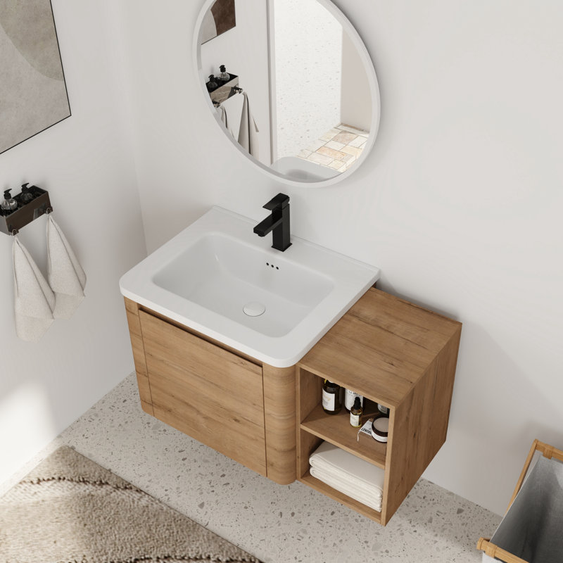 Meuble-lavabo simple 36 po avec comptoir en céramique 36 po, 36"