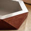 Table basse 36,61 po de style rétro avec plateau escamotable Polygon, espace caché rabattable, table basse cylindrique en placage de bois massif avec rangement pour le salon, la chambre à coucher et le bureau, brun rougeâtre, brun-395573472