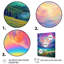 Impression sur toile Magical Rainbow Over Countryside With Sheep - Formes abstraites-250198393-250198398