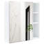 Armoire de salle de bain à miroir murale blanche, miroir transparent, cloisons internes pour le rangement d'articles de toilette avec armoire
