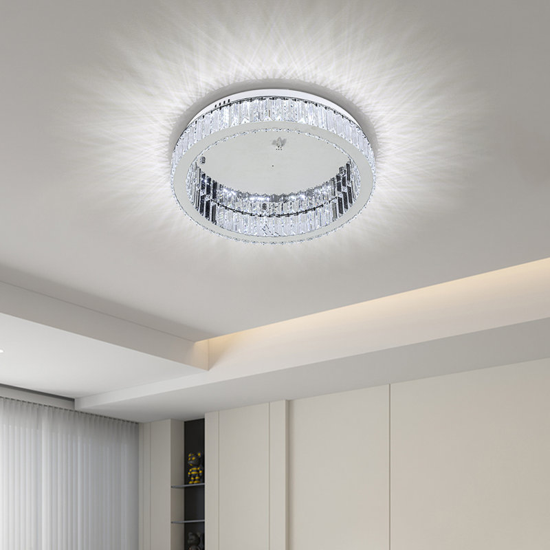 1-Light 50cm Modern Round Crystal Ceiling Light