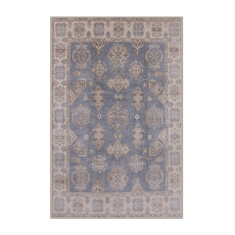 Tapis oriental brun / bleu, Rectangle 4 pi x 6 pi