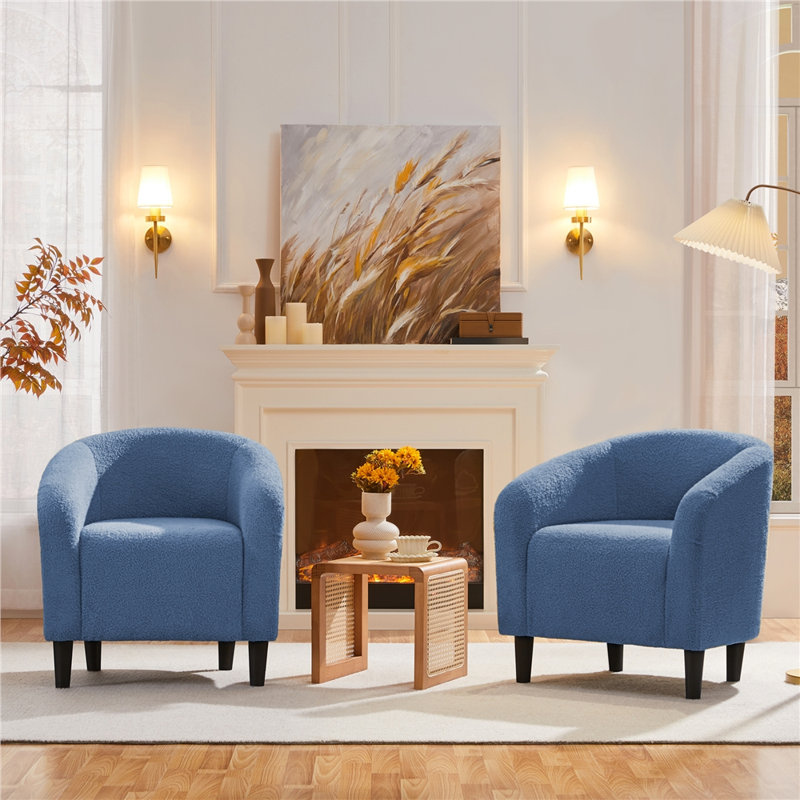 Fauteuil demi-tonneau 25,5 po, Bleu