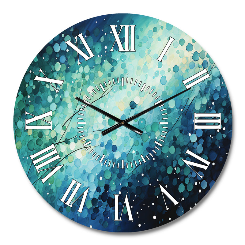 Horloge murale Turquoise Tranquility, Médium
