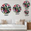 Horloge murale tropicale Dark Red-1844539599