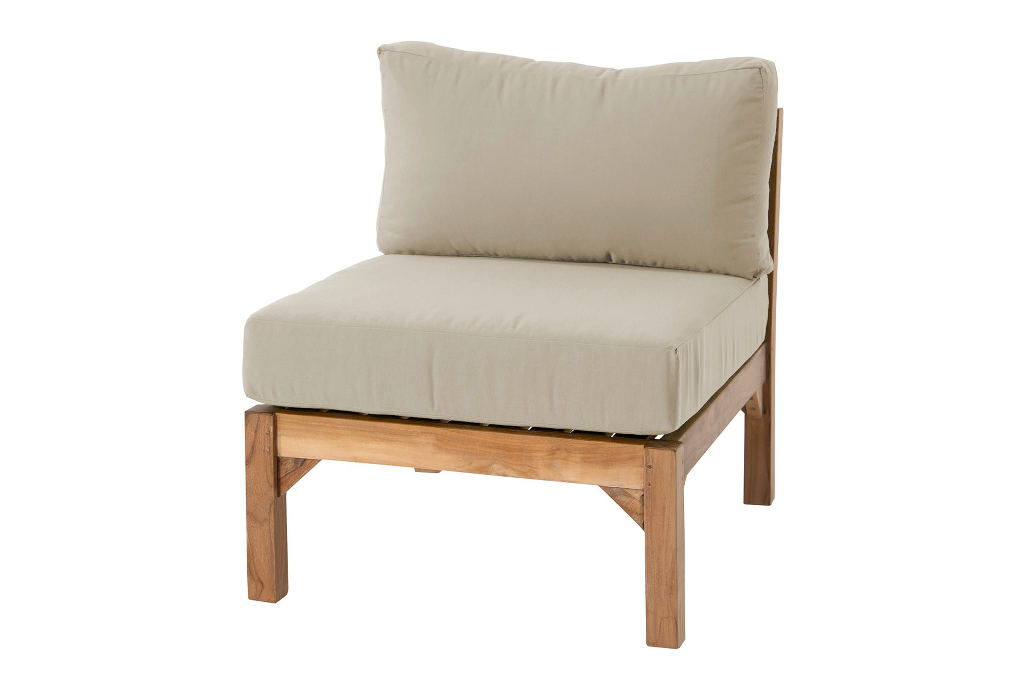 Willow Creek Designs Monterey Teak Outdoor Armless Lounge Chair with