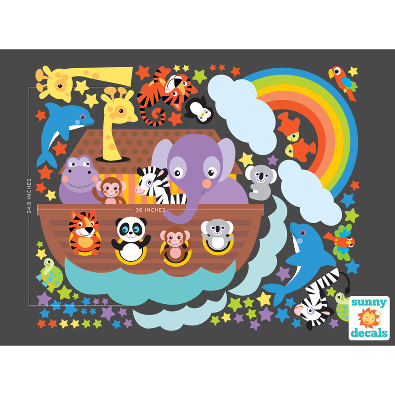 Décalcomanie murale en tissu noahs ark