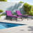 Adjustable Steel Patio Chaise Lounges, Modern Portable Outdoor Chairs