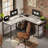 Nedyo 95.2" W Reversible L-Shaped Computer Desk with Shelves -18074272
