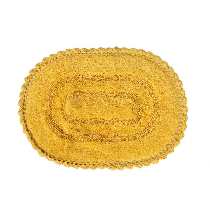 Tapis pour salle de bain Akiera Luna, Jaune