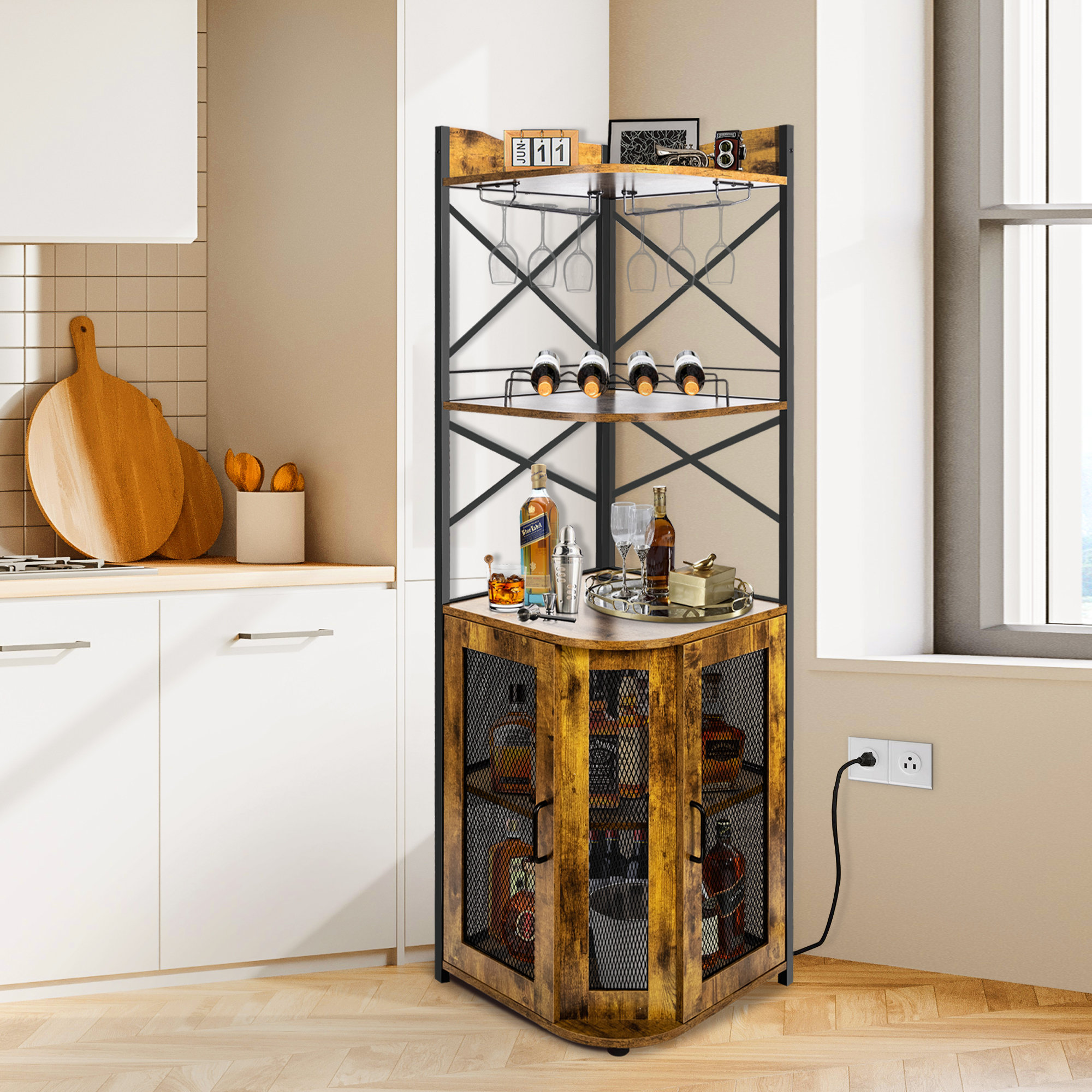 17 Stories Thiele 18.5'' Bar Cabinet | Wayfair