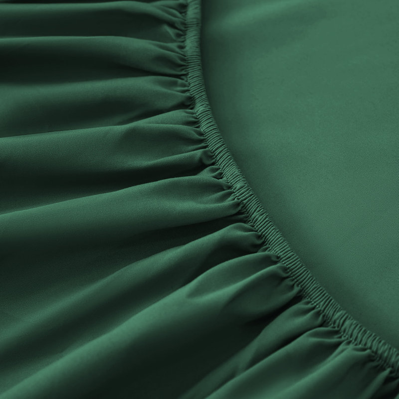 Super Soft Extra Deep Pocket Microfiber Brushed Fitted Sheet, Single (3'), Emerald