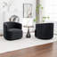 Fauteuil demi-tonneau pivotant rembourré Tybias-614981171