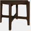 Table de bout ronde en bois massif brun foncé Mavis