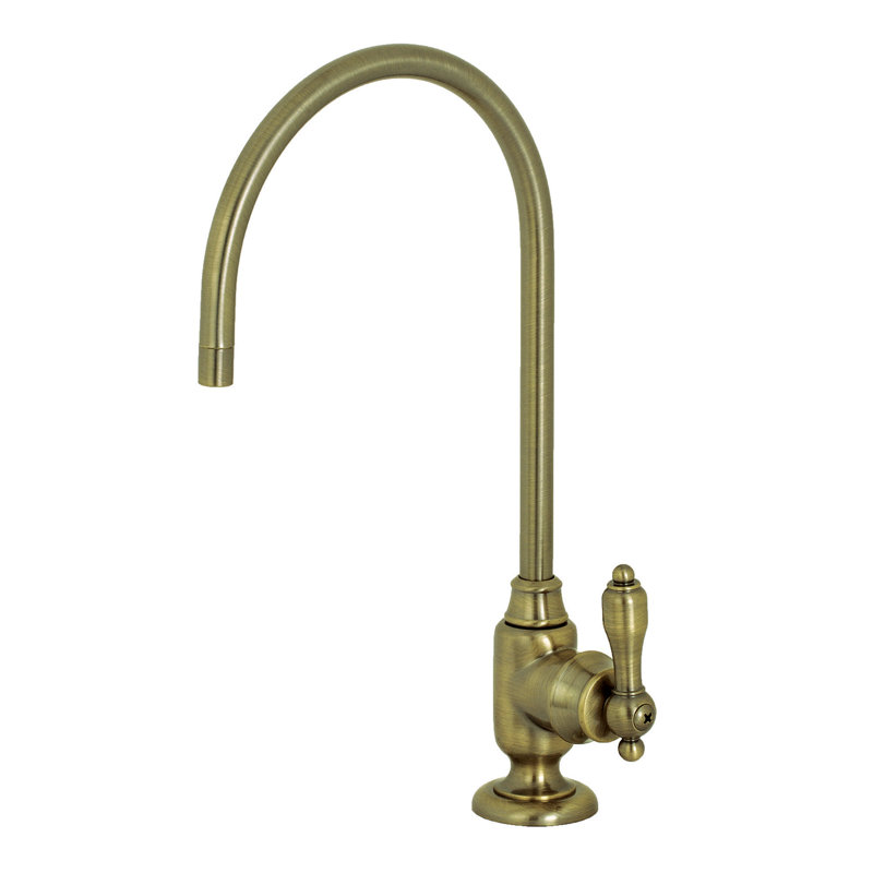 Kingston Brass Tudor Single-Handle 1-Hole Deck Mount Water Filtration Faucet, Vintage Brass