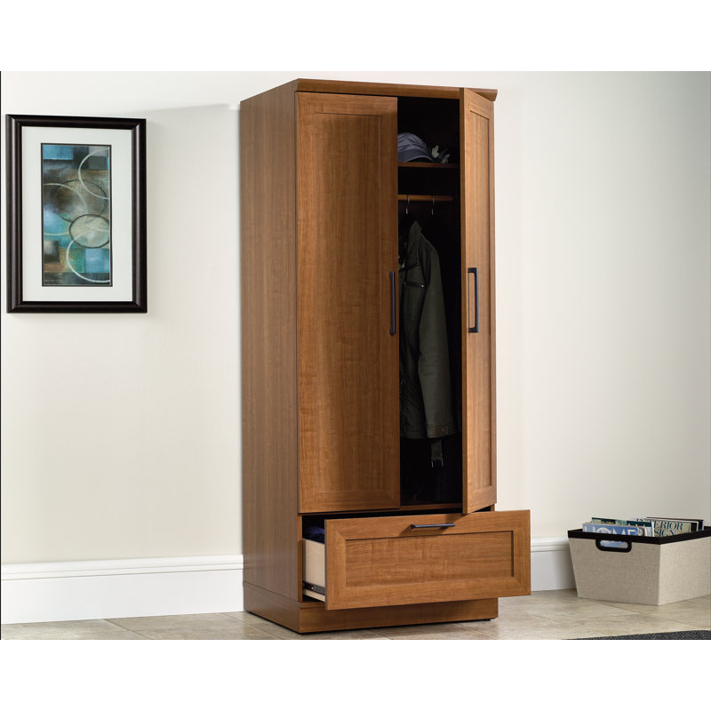 Sienna Oak Finish Tall Wardrobe with Adjustable Shelf