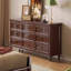 Commodes et commodes rectangulaires en bois massif noyer