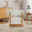 Chaise d'appoint moderne rembourrée avec base en bois-63000938
