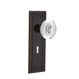 Mission Plate with Decorative Keyhole and Crystal Egg & Dart Knob