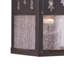 Applique murale d'extérieur à 1 lumière en bronze bruni à 1 lumière H 11,25 po Josefina, acier durable, abat-jour en verre bullé transparent, compatible avec DEL, à utiliser pour la porte d'entrée de patio ou de garage