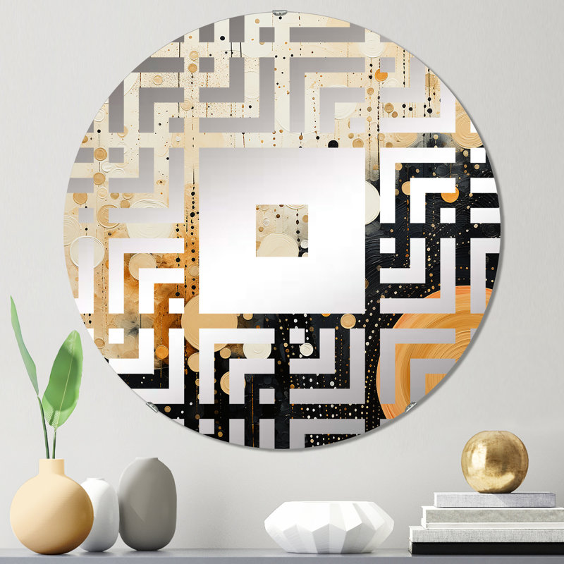 Chevone - Miroir mural carré, 23,6 po x 23,6 po