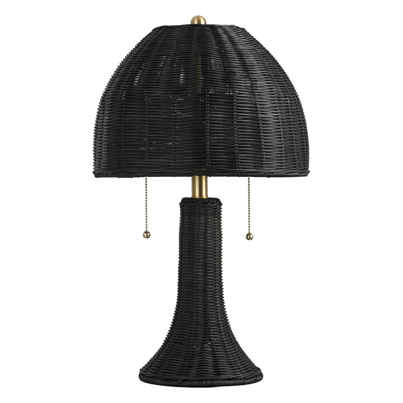 Lampe de table brun clair 22 po Cathcart, Noir