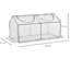 Darrtown Mini Greenhouse Small Plant Grow House, 120 x 60 x 60 cm, White