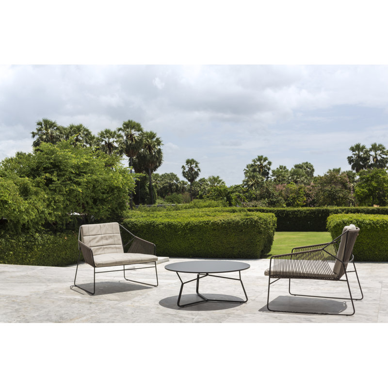 Sandur Outdoor Lounge Chair, Clay/White