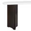 Console étroite, table de hall d'entrée avec plateau ovale, table de canapé rustique avec pieds incurvés, table d'appoint de couloir pour l'entrée et le salon (blanc)-586777756