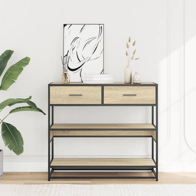 Console Table 90X35x80 Cm Engineered Wood