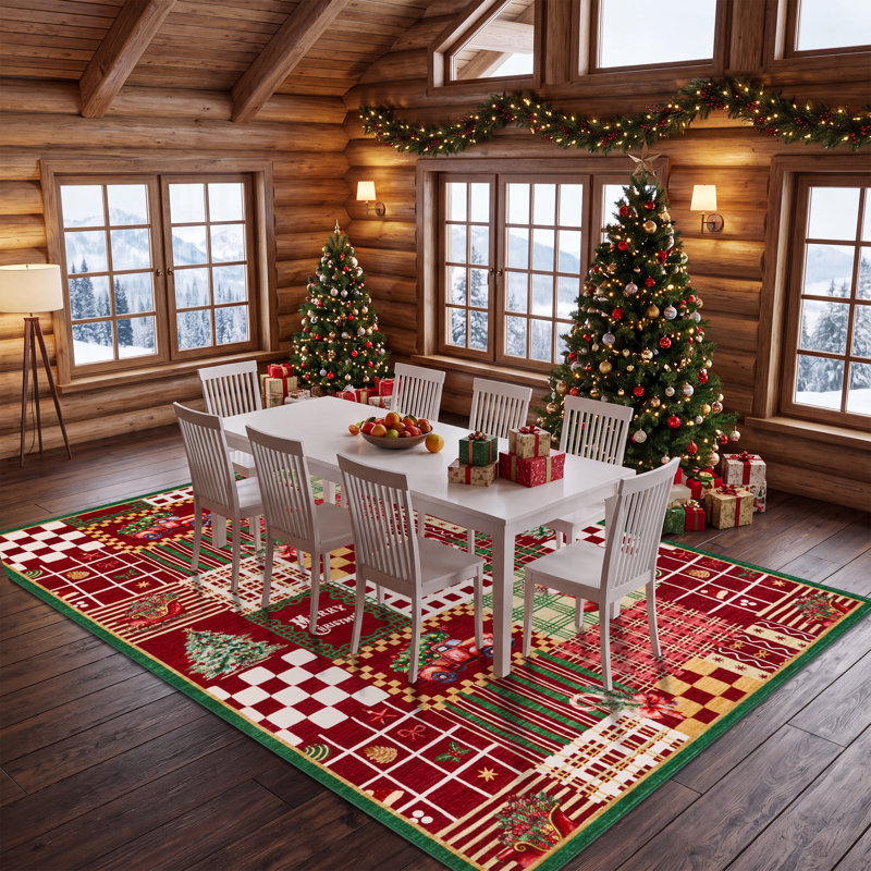 Rectangle Patchwork Washable Area Rug, 160*230cm