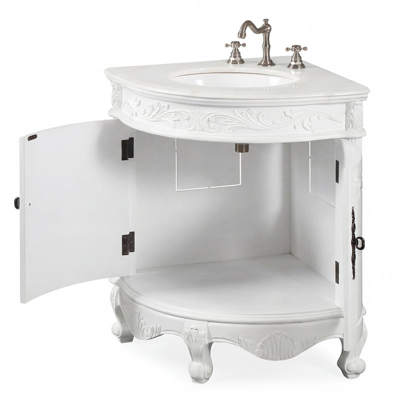 Ensemble de meuble-lavabo simple 24 po Skelton, Blanc