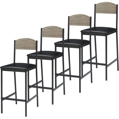 Ensemble de tabourets de bar, tabourets de bar à hauteur de comptoir de 25,2 pouces avec dossier et repose-pieds