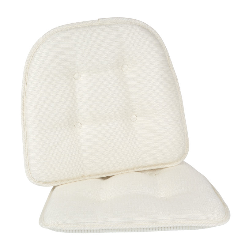 Coussin de siège antidérapant capitonné Azilal, Ivoire
