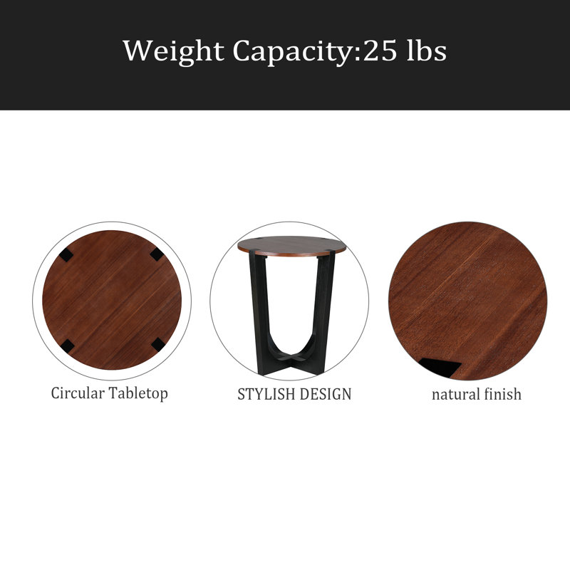 ACACIA SOLID WOOD SIDE TABLE