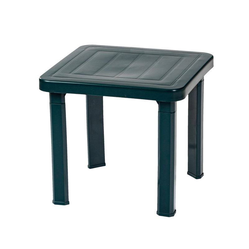 Square Outdoor Side Table - 47 cm W 47 cm D, Green, 3 Pieces