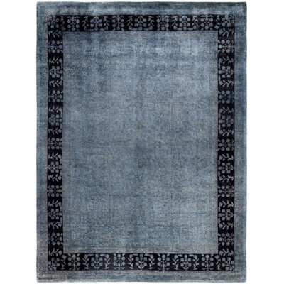 Rachal One-of-a-Kind Hand-Knotted Area Rug - Gray, 9' 1" x 12' 3"