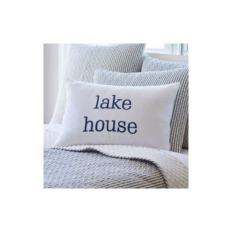 Lake House Linen Lumbar Pillow