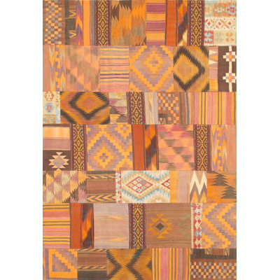 Tapis de zone noué la à la main Patchwork