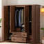 Armoire penderie 4 portes avec 2 tiroirs-1211107711