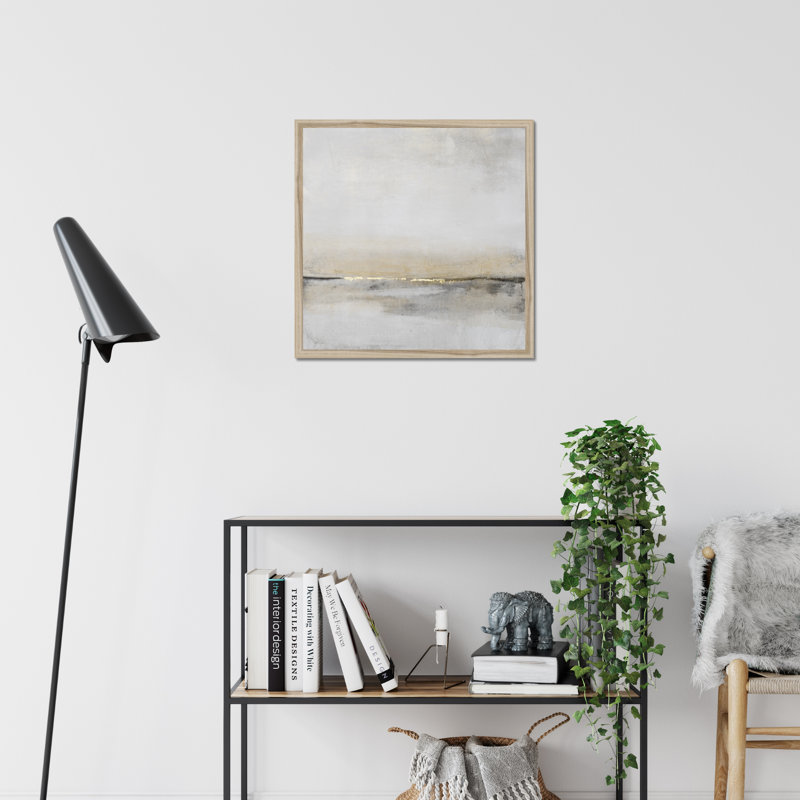 Horizontal Flow I by Timothy O' Toole - Wrapped Canvas Painting, 55cm H x 55cm W x 2.3cm D, Natural Wood Framed Paper Print