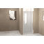 Porte de douche pivotante, cadre en aluminium chromé, demi-cadre, film en verre trempé antidéflagrant de 1/4 po (6 mm)-121059619