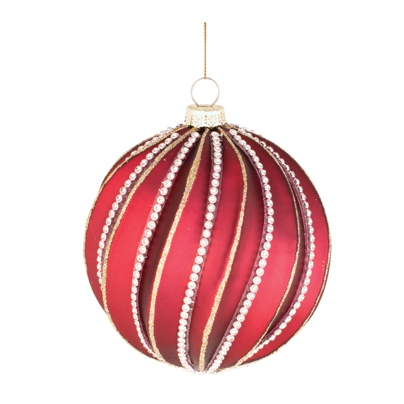 Ornement boule de bijoux en verre (ensemble de 6)