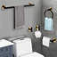 Ensemble 5 pièces de porte-serviettes mural en acier inoxydable