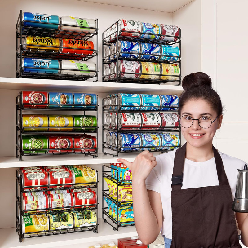 Organisateur à 3 niveaux pour armoire pour 36 canettes, noir, Noir, noir, noir, noir