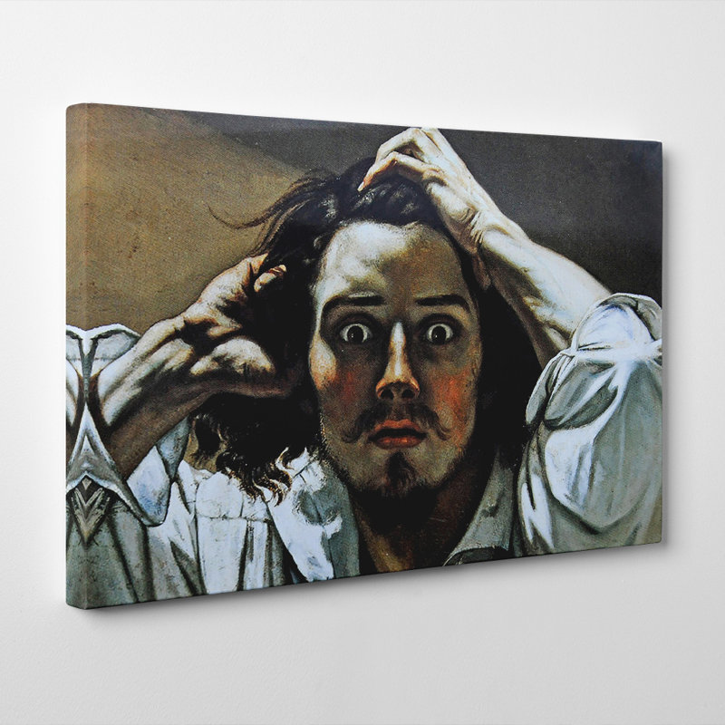 The Desperate by Gustave Courbet - Wrapped Canvas, 35cm H x 50cm W