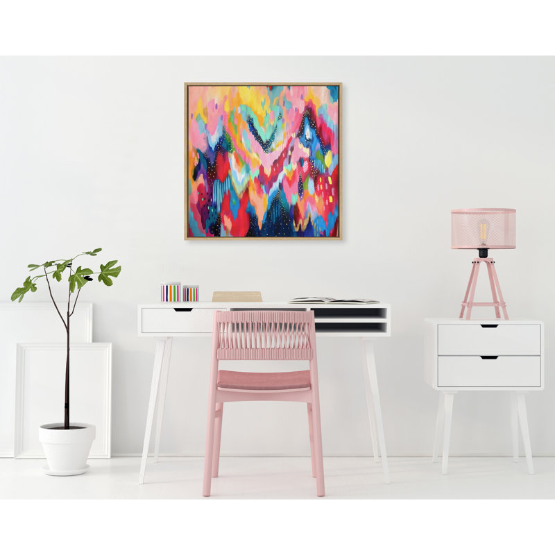 Reproduction d'art sur toile encadrée "Ev Brushstroke 100" par Jessi Raulet d'Ettavee, Or