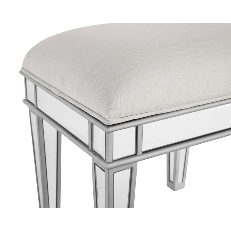Tabouret de coiffeuse Bardwell, Argent