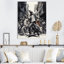 «Black and White Hip Hop Dance», art mural sur toile