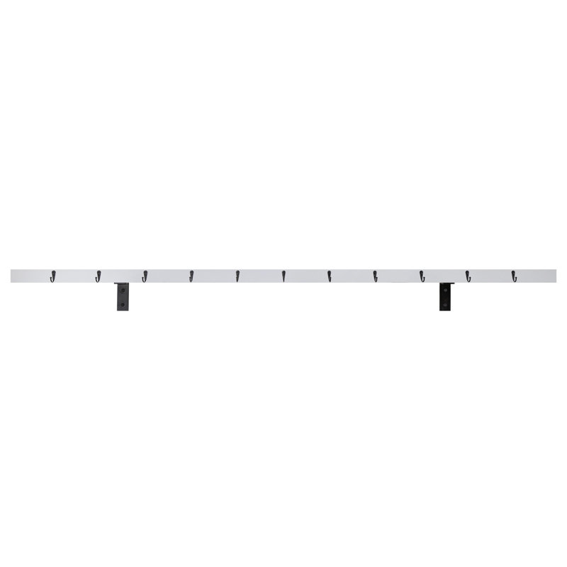 Rayne Plate Display Shelves With Hooks, 72/3/2, White